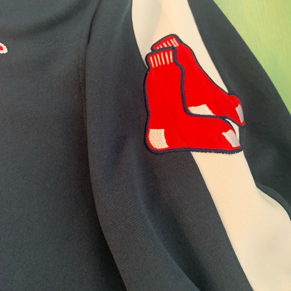 Vintage Red Sox Jacket embroidered Name and Logo Stitches Genuine Licensed MLB - Picture 3 of 11